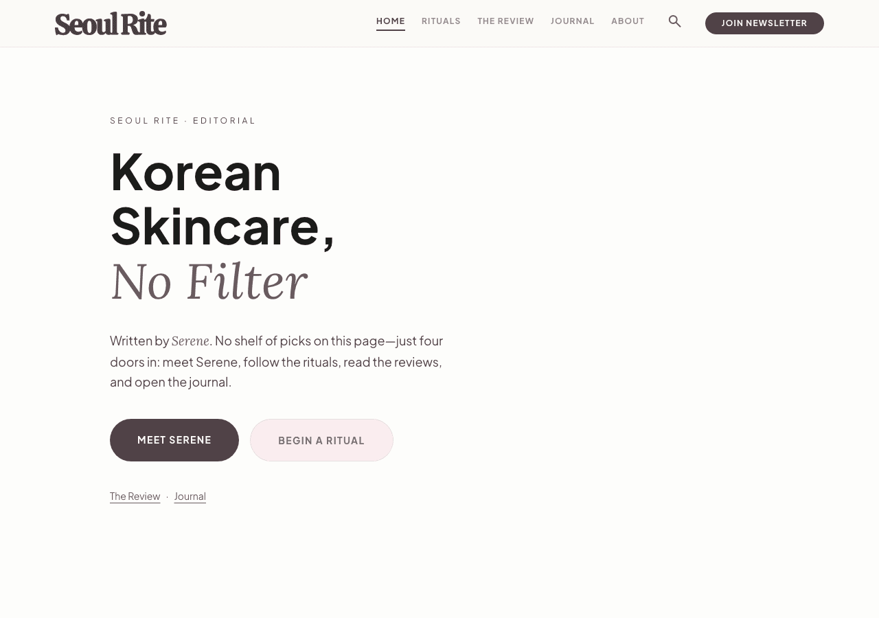 A K-beauty brand that publishes itself.